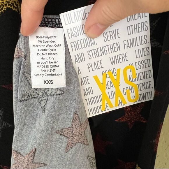 Lularoe Julia Fitted Dress Stars Print - XXS - Picture 3 of 4